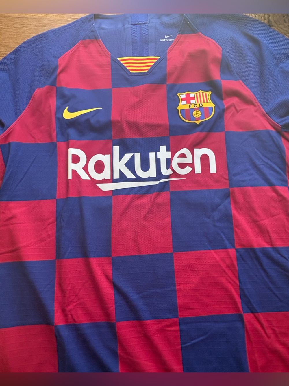 Nike FC Barcelona Checker Home Jersey - Red & Blue